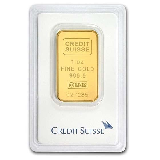 1 oz Gold Bar - Credit Suisse
