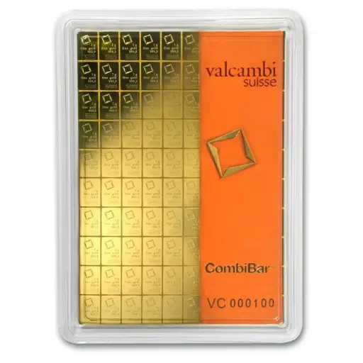 100 x 1 gram Gold Valcambi CombiBar™